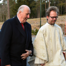 25. desember: Kongen og Kronprinsfamilien deltar på den tradisjonsrike førstedagsgudstjenesten i Holmenkollen kapell 1. juledag. Foto: Sven Gj. Gjeruldsen, Det kongelige hoff